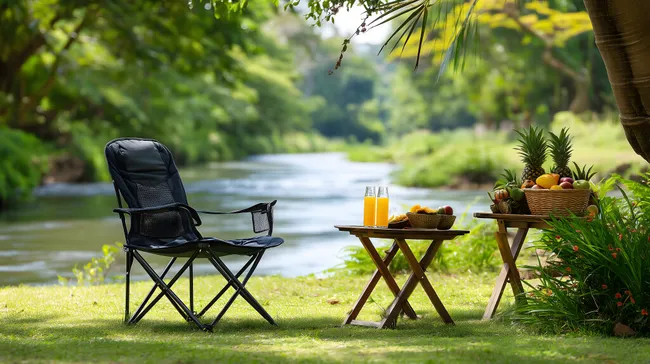 Entspannter Picknick-Nachmittag am Fluss