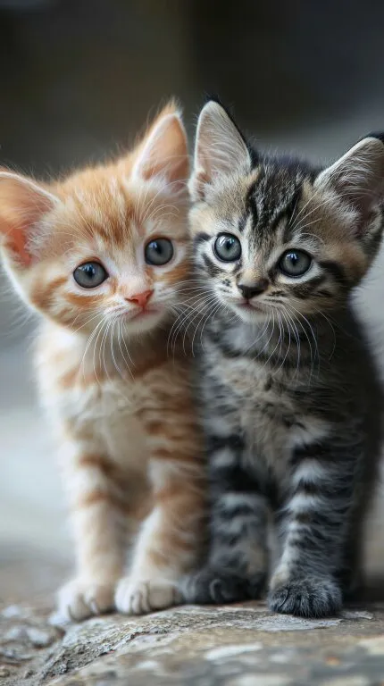 Entzückende Katzenbabys in Nahaufnahme