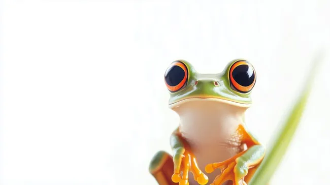 Entzückender Baumfrosch mit leuchtenden Augen