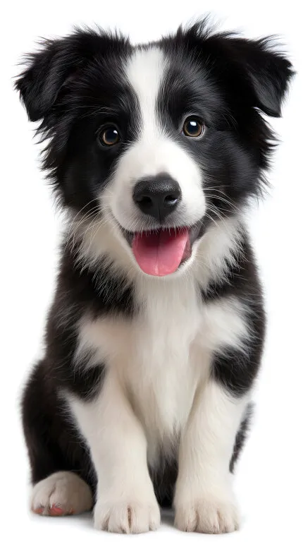 Entzückender Welpe der Hunderasse Border Collie