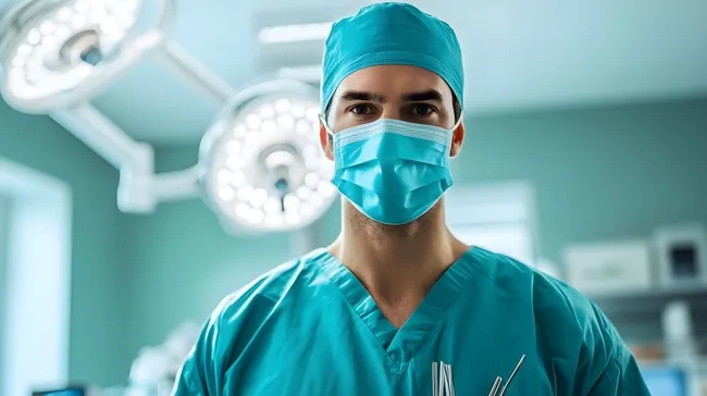 Erfahrener Chirurg in moderner OP-Umgebung
