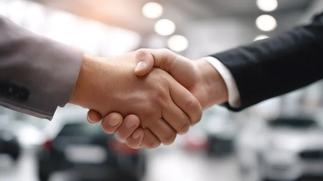 Erfolgreicher Händedruck zwischen Geschäftspartnern