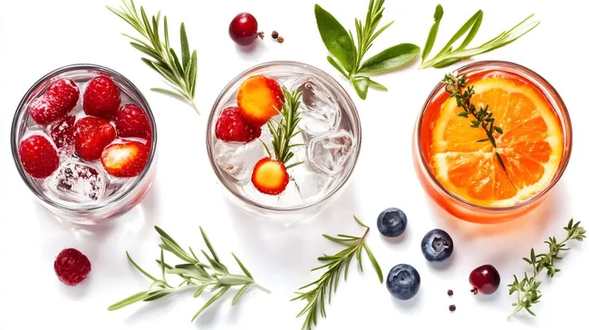 Erfrischende Sommergetränke mit Obst und Kräutern