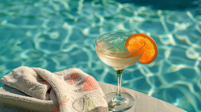 Erfrischender Cocktail am Poolrand