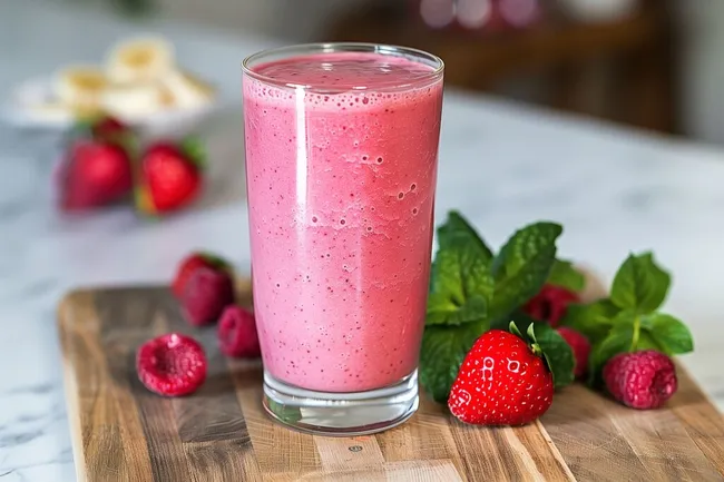 Erfrischender Erdbeer-Smoothie
