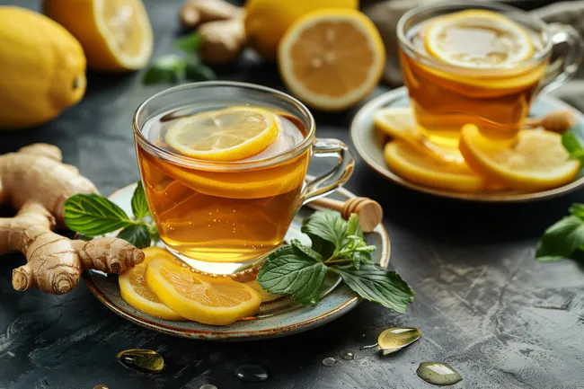 Erfrischender Ingwer-Zitrone-Tee