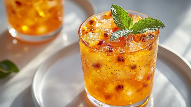 Erfrischender Kombucha-Eistee mit Minze