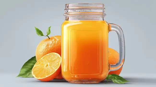 Erfrischender Orangensaft im Glas