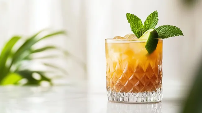 Erfrischender Sommercocktail mit Limette und Minze