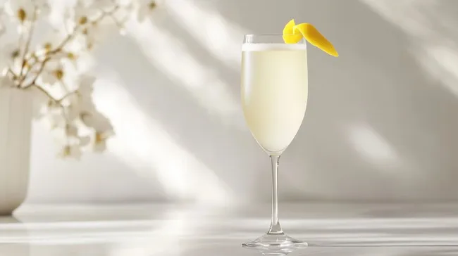 Erfrischender Zitronencocktail in elegantem Ambiente