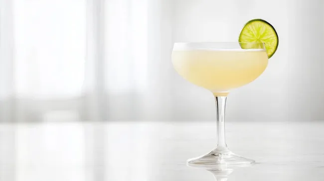 Erfrischender Zitronentee-Cocktail im Sektkelchglas