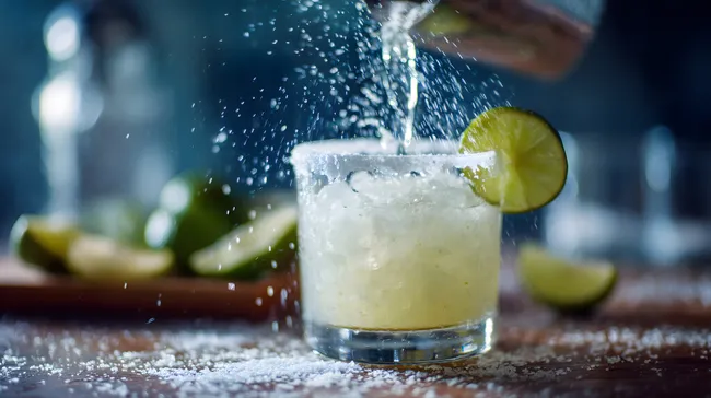 Erfrischendes Cocktailgetränk mit Limette