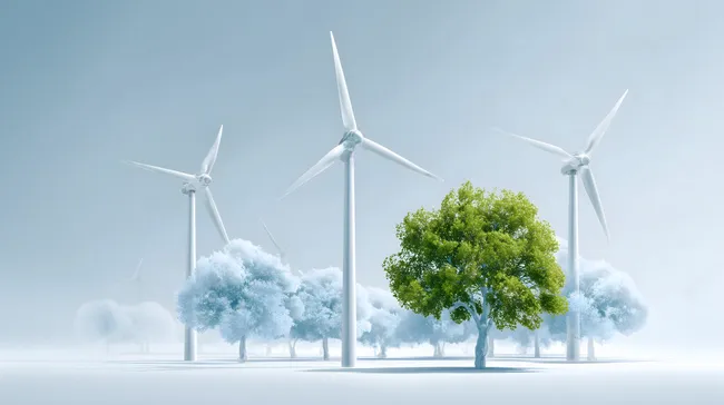 Erneuerbare Energie: Windkraft und grüne Natur