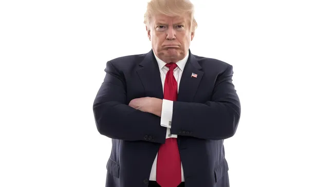 Ernster Blick des US-Präsidenten Donald Trump