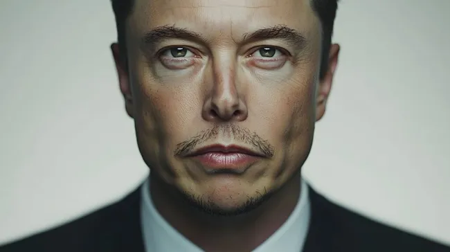 Ernster Blick eines attraktiven Mannes in Anzug