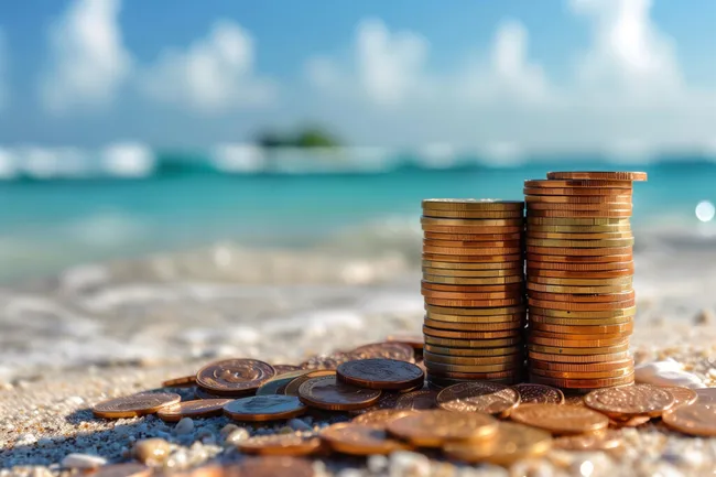 Ersparnisse am Strand