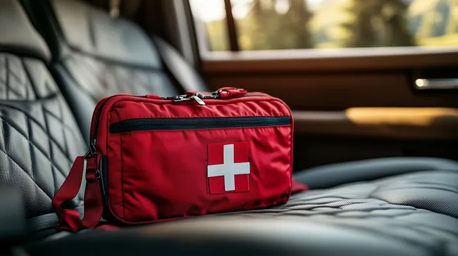 Erste-Hilfe-Tasche im Auto