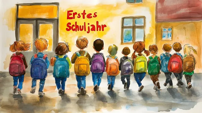 Erste Schultage: Bunte Rucksäcke für Grundschüler