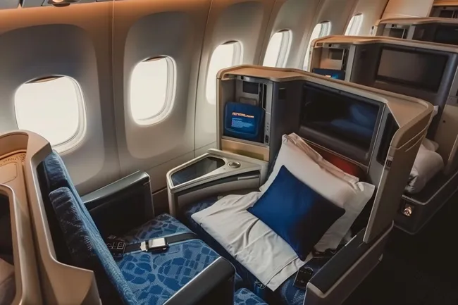 Erstklassiger Komfort in der Flugzeugkabine