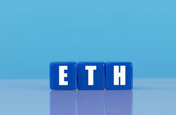 ETH text on blue cubes