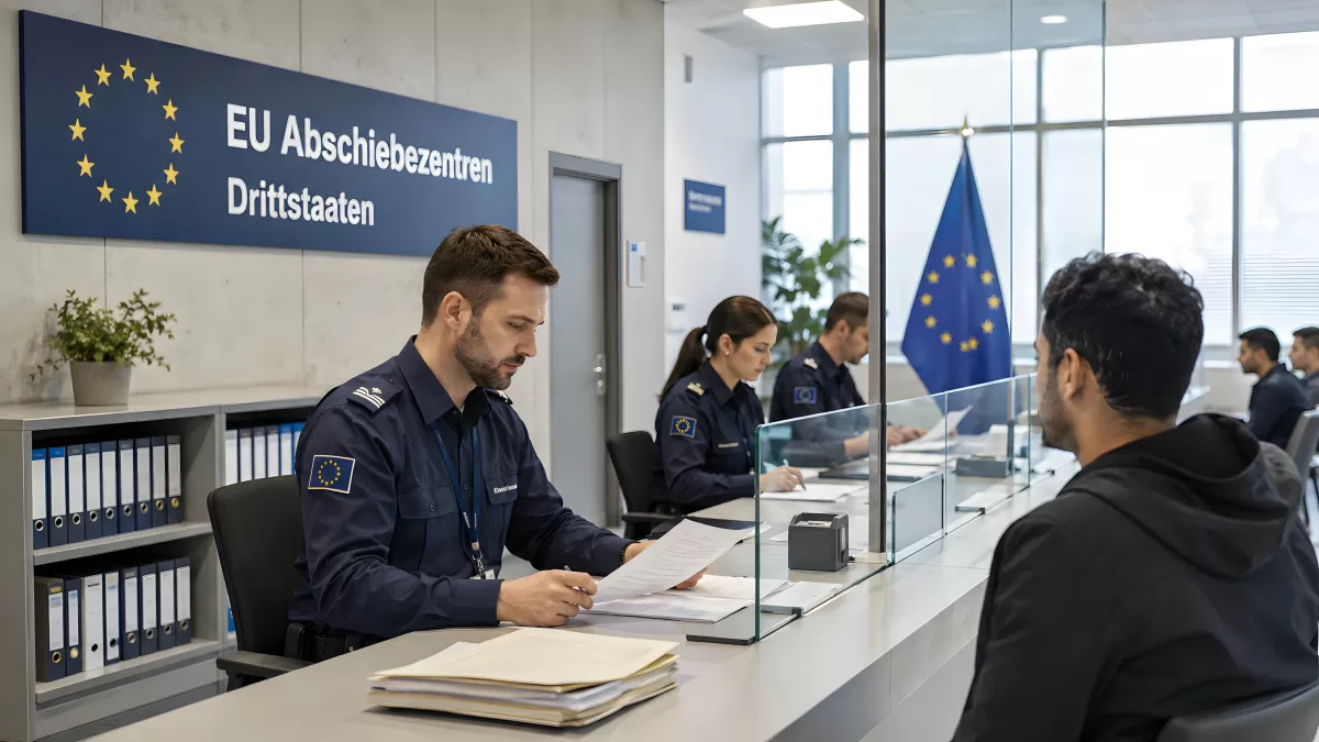 EU-Abschiebezentrum Drittstaaten Behördenschalter