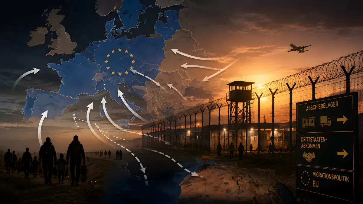 EU-Migrationspolitik mit Abschiebelager und Grenzschutz
