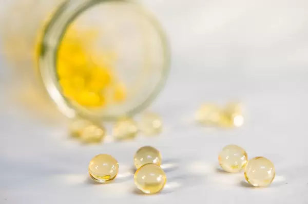 Eucalyptus pills on white background