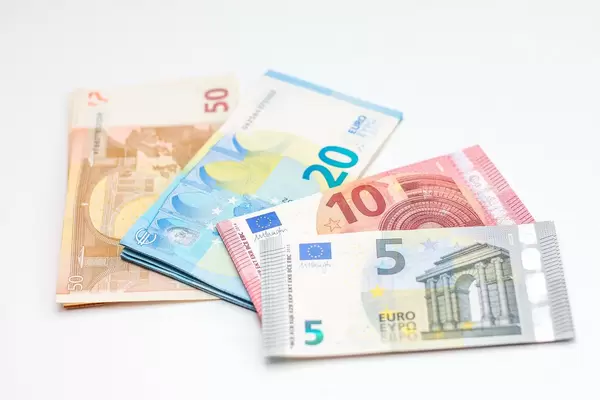 Euro Money on a White Background