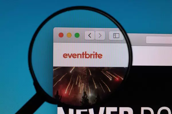 Eventbrite logo under magnifying glass