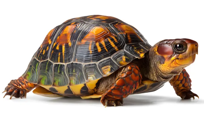 Exotische Schildkröte mit auffälligem Panzer