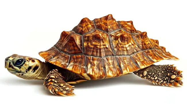 Exotische Schildkröte mit markanter Panzerung