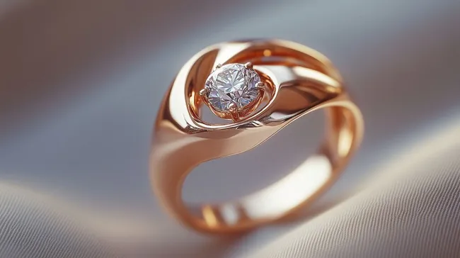 Exquisiter Verlobungsring mit funkelndem Diamanten