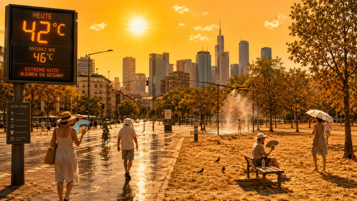 Extreme Hitze in der Stadt – 42 Grad im Sommer