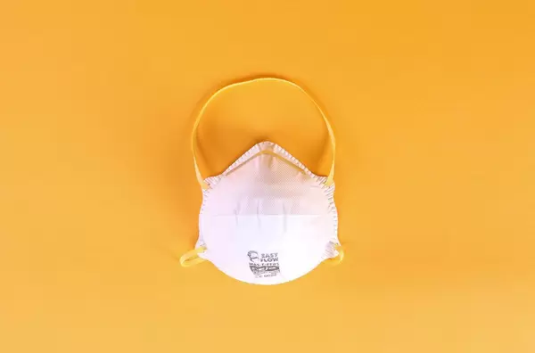 Face mask on a orange background