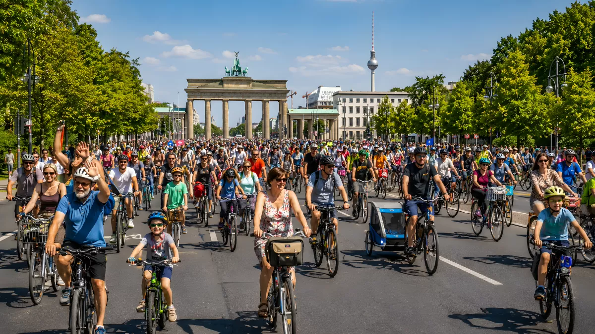 Fahrrad-Demo & Sternfahrt in Berlin