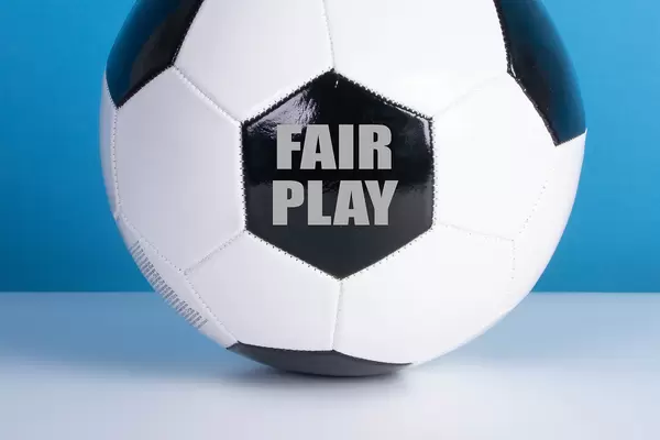 Fair Play text on a soccer ball