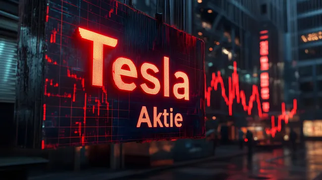 Fallender Börsenkurs der Tesla-Aktie im Rampenlicht