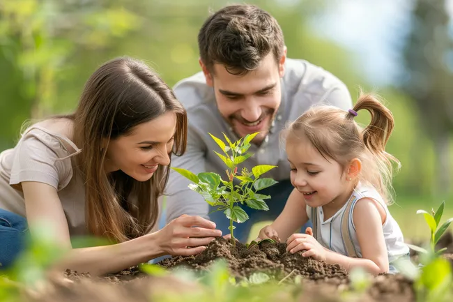Familienzeit im Garten