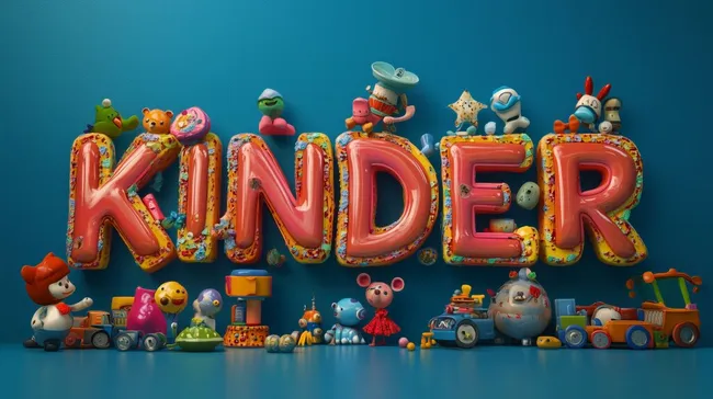 Fantasievolle Kinderwelt aus bunten Spielsachen