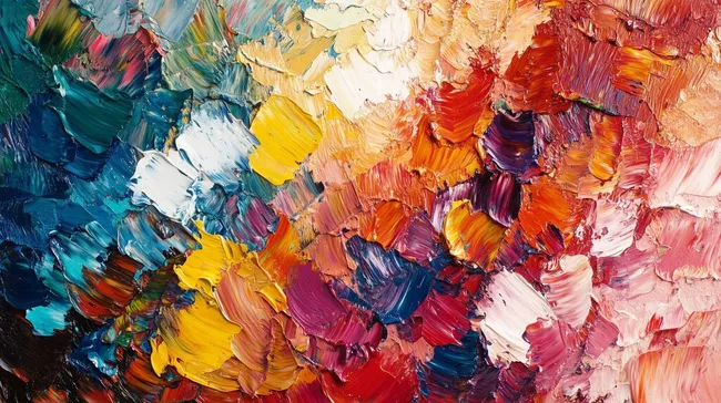 Farbenfrohe Acrylgemälde-Struktur mit Pinselstrichen