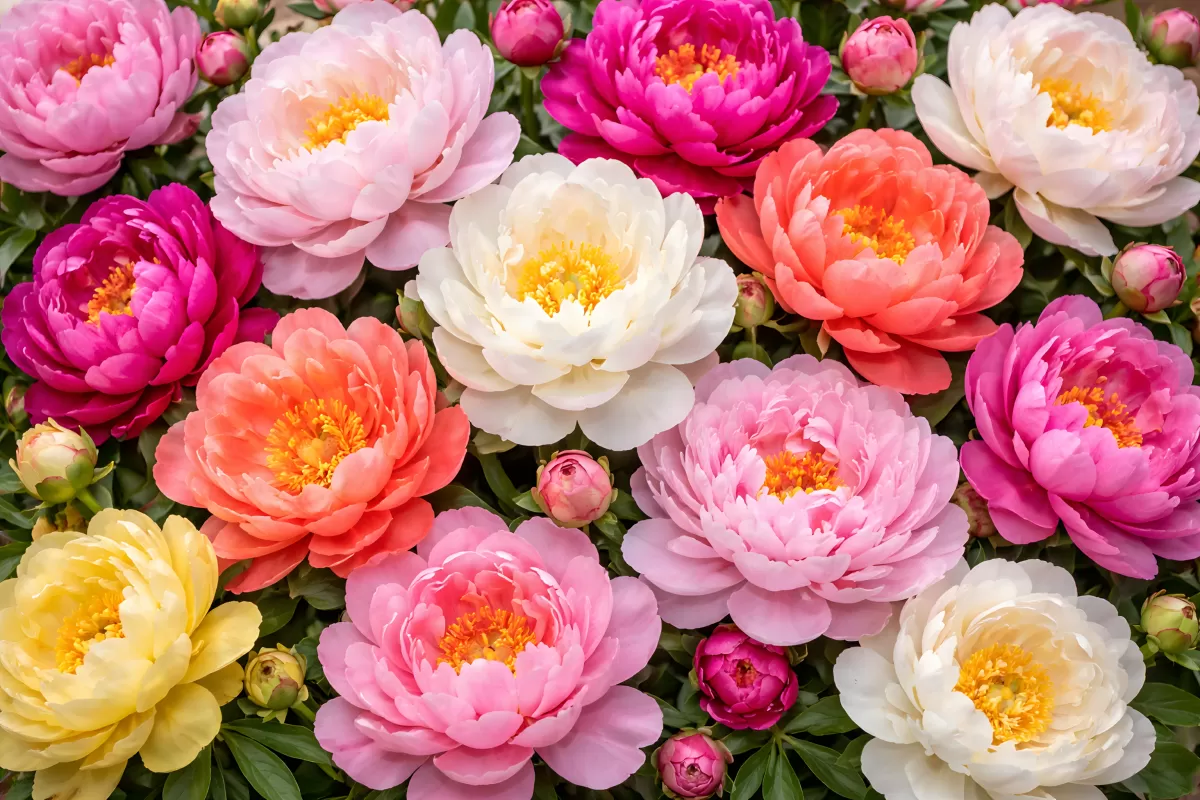 Farbenfrohe Blütenpracht: Duftende Pfingstrosen in voller Blüte