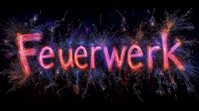 Farbenfrohe Feuerwerksexplosionen am Nachthimmel