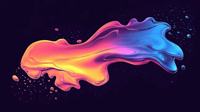 Farbenfrohe Flüssigexplosion in Holographie-Optik