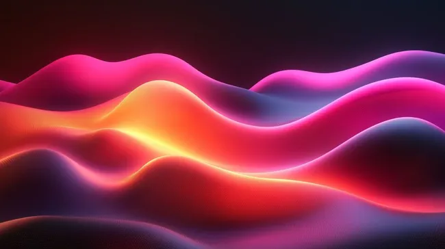 Farbenfrohe Landschaft aus organischen Formen