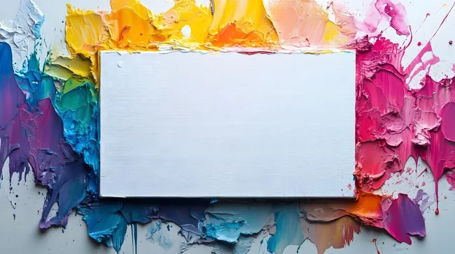 Farbenfrohe Leinwand für kreative Gestaltung