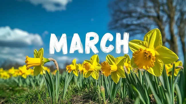 Farbenfrohe Narzissen im Frühlingsmonat März