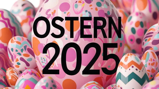 Farbenfrohe Ostern 2025 mit dekorierten Eiern