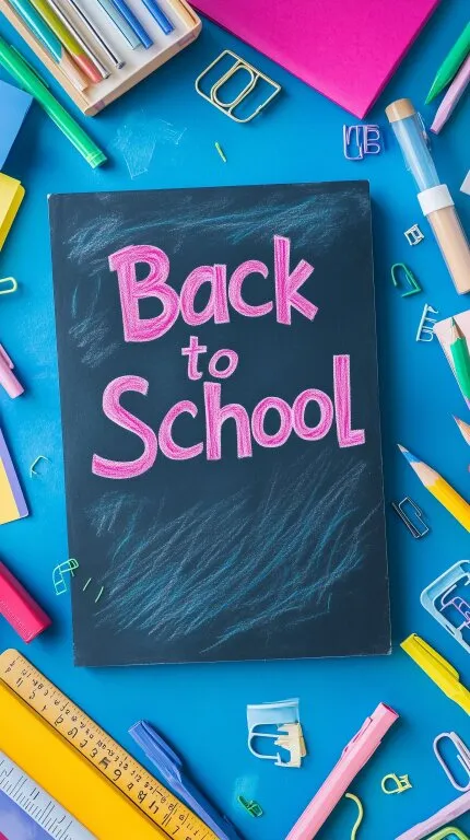 Farbenfrohe Schulmaterialien für den Schulstart