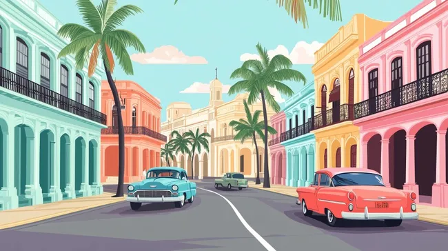 Farbenfrohe Straßen von Havanna, Kuba