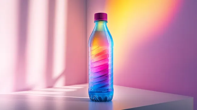 Farbenfrohe und moderne Sportgetränkeflasche